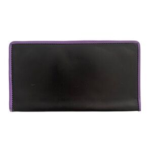 DICK MULLER Black Leather Bifold Checkbook Cover